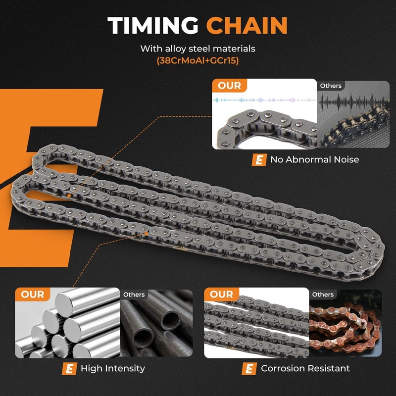 autoexact Store Timing Chain Kit w/Sprocket Fit for 1.6L 2007-2015 Mini Cooper R60 2011-2016 Cooper Countryman R61 2013-2016 Cooper Paceman Engine Timing Chain Set fits DOHC, 4Cyl Replace 11311439853 - Image 5